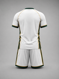 Créez votre propre ensemble d'uniformes de football pour hommes adultes de haute qualité, personnalisé, en polyester 100% respirant, à col en V et manches courtes - Product Image 3