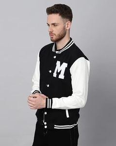 Factory Custom Womens Wool Blend Varsity <b>Jacket</b> White Faux <b>Leather</b> Sleeve Letter Embroidery Chenille Streetwear Letterman <b>Jacket</b> - Product Image 4