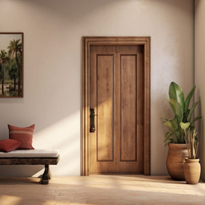 Puerta de Madera MDF con Apertura Lateral de Diseño Personalizado, Resistente a la Humedad, Revestida de PVC, con Marcos y Accesorios - Product Image 3