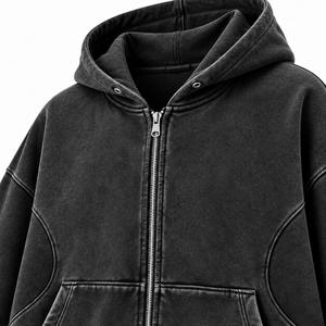 Sweat-shirt à capuche oversize pour homme, 100% coton molletonné, décontracté, avec poche avant, manches classiques, vêtement d'hiver, coupe ample, ODM - Product Image 4