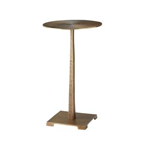 Table d'appoint décorative en métal finition dorée moderne pour salon, chambre, hôtel et espaces intérieurs de luxe - Product Image 1
