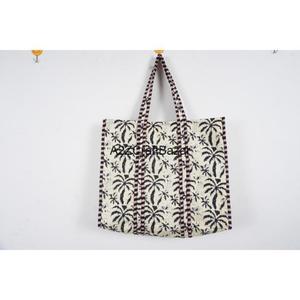 Bolso Tote de Algodón Multicolor Vintage de Lujo para Mujer, con Cierre de Cremallera, para Viajes de Verano y Playa - Product Image 2