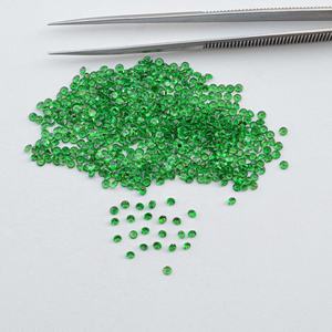 Vente en gros de pierres précieuses en vrac de tsavorite naturelle de 3 mm, taille ronde facettée brillante, pour bijoux faits à la main à prix abordable - Product Image 3