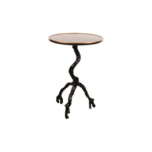 Aluminium Black Side <b>Table</b> with Iron Top <b>Console</b> Multi Purpose Home & Office Decoration <b>Table</b> New Style Luxury <b>Round</b> Side <b>Table</b> - Product Image 1