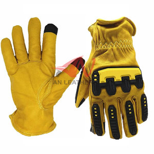 Comfort Fit Leather TPR Impact <b>Gloves</b> With Strong Impact Padding And Grip Support <b>Moisture</b> Wicking - Product Image 2