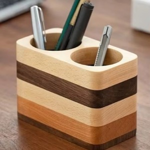 Porte-stylos en bois et support de cartes de visite pour bureau, maison, entreprises, écoles, de qualité supérieure - Product Image 1