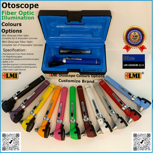 Ensemble d'instruments d'otoscopie à fibre optique haute performance bleu, certifié CE, garantie de 3 ans pour clinique - Product Image 6