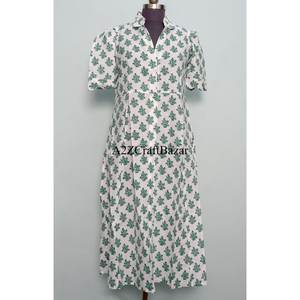 High Quality Floral Long Cotton V Neck Loose Fitted <b>Spring</b> Summer Wear Maxi <b>Dress</b> Elegant <b>Women's</b> Casual Fashion <b>Dress</b> - Product Image 3