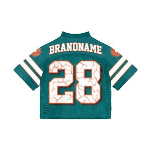 Maillot de sport personnalisé en mesh à manches courtes, respirant, pour l'entraînement athlétique, avec numéro graphique personnalisable, vente en gros OEM - Product Image 4