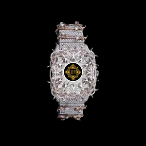 Best Luxury Rose Gold Iced Out Thorn Bezel Square Dial Watch for Men Stainless Steel Quartz <b>Wristwatch</b> For Party And Events - Product Image 2