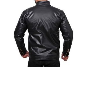 Chaquetas de Cuero con Logotipo Personalizado de Alta Calidad para Hombre, Chaquetas de Invierno de Color Sólido, Ropa Exterior de Moda, Cuero PU Lexpert - Product Image 3