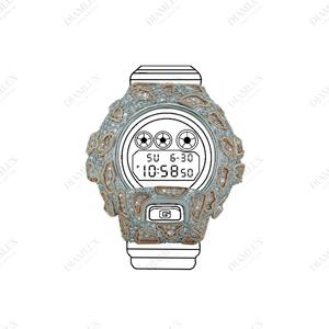 Bisel de reloj de plata 925 con diamantes naturales y de moissanita, otros relojes - Product Image 2