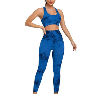 Best Selling Wholesale Women Yoga <b>Set</b> Solid Textured Eco-Friendly Breathable 2-Piece <b>Set</b> Latest Design - Product Image 3