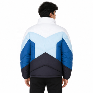 เสื้อแจ็คเก็ตพัฟเฟอร์บุฉนวนกันหนาวน้ำหนักเบาสำหรับผู้ชาย OEM แบบมีสีตัดกัน เสื้อแจ็คเก็ตฤดูหนาวบุผ้านวมสำหรับผู้ชาย เสื้อผ้าสตรีทแวร์สั่งทำพิเศษ ขายส่งจากสหรัฐอเมริกา - Product Image 3