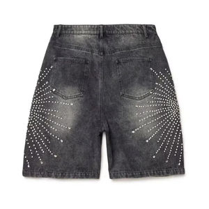 Shorts en jean décontractés pour hommes, respirants et durables, vente en gros, shorts en jean personnalisés pour l'été - Product Image 2