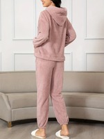 Ensemble de sweats à capuche amples en molleton pour femme avec logo personnalisé, design optimal, haute qualité, épaules tombantes, col à capuche, longueur cheville