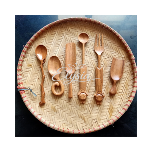 Juego de espátulas de cocina con forma de pez, hechas a mano, de madera natural, para restaurante, hotel, hogar, accesorios de cocina, regalo - Product Image 2