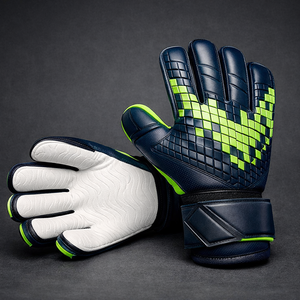 Guantes de Portero de Fútbol Profesional, Cuero PU, Dedos Completos, Antideslizantes, Correa de Muñeca Ajustable, Guantes Deportivos Unisex - Product Image 1