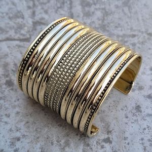 Hot Selling Premium Brass Cuff <b>Stack</b> Wedding Party Festive Adjustable Vintage Chunky Bangle Boho Statement Jewelry <b>Bracelet</b> - Product Image 1