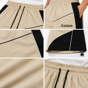 <b>Mens</b> Oversized <b>Wide</b> <b>Leg</b> Track Pants Colorblock Baggy <b>Trousers</b> Elastic Waistband Adjustable Cuff Streetwear Casual Jogger - Product Image 4