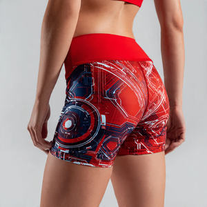 Shorts de sport compressifs imprimés, style athlétique, séchage rapide, pour yoga, vêtements de sport pour femmes, sous-vêtement de sport, shorts par sublimation - Product Image 2