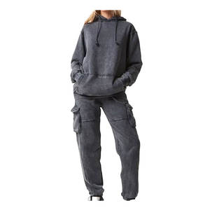Survêtement unisexe en polyester/coton, prix de gros OEM, respirant, séchage rapide, épais, pour l'hiver, mode décontractée - Product Image 2
