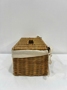 Boîte à mouchoirs et étui de rangement pour serviettes en rotin fait main vintage LTL Handicraft - Product Image 6