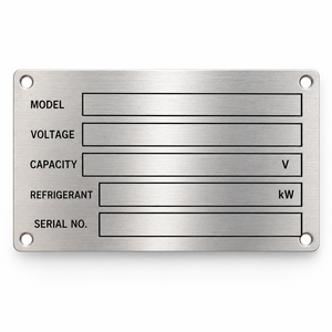 Placa de Datos Técnicos, Placa de Identificación de Metal Personalizada para Maquinaria y Equipos, Fabricación OEM - Product Image 2