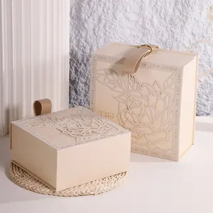 Hot Selling Velvet Leather Gift Boxes Chocolate Candy High-end Portable Gift Packaging Luxury Cardboard Box For Present
