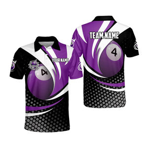 Maillot de snooker pour homme 2026 à manches courtes avec impression numérique, respirant et à séchage rapide, nom d'équipe personnalisé - Product Image 5