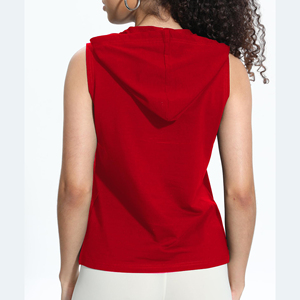 เสื้อกล้ามมีฮู้ดแบบสั่งทำพิเศษ เนื้อผ้าถักนุ่มสบาย ระบายอากาศได้ดี แห้งเร็ว สวมใส่สบายๆ ปรับขนาดได้ สำหรับผู้หญิง - Product Image 2