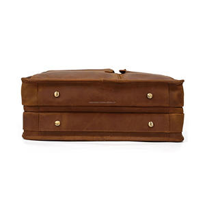 Porte-documents en cuir véritable personnalisé, sac à bandoulière pour le bureau, sac messager pour les professionnels, fournisseur d'usine - Product Image 3