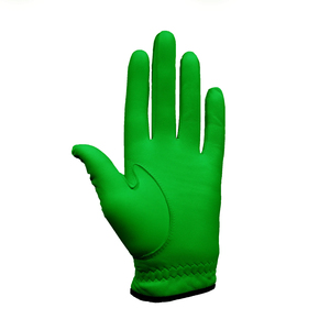 Gant de golf en cuir véritable vert, main droite, antidérapant, respirant, unisexe, fermeture auto-agrippante, gant de sport - Product Image 2