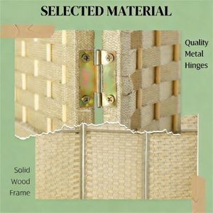Beige Privacy Screen <b>Room</b> Partition Set of 8 Screens & <b>Room</b> <b>Dividers</b> - Product Image 4