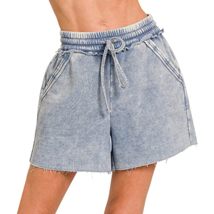 Nouveauté : Short femme sur mesure délavé à l'acide, de qualité supérieure, séchage rapide et respirant - Product Image 2