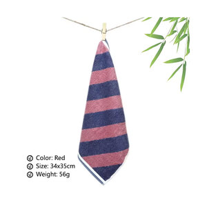 Ensemble de serviettes rafraîchissantes en tissu éponge de coton de bambou écologique, antimicrobiennes et à séchage rapide, multicolores et rayées, pour le bain, le visage et le sport - Product Image 2