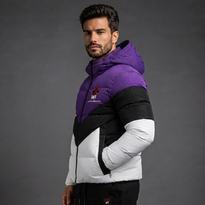 Men Puffer <b>Jacket</b> Modern Quilted Winter <b>Jacket</b> Lightweight Insulated Material Warm Comfortable Water Resistant Outerwear - Product Image 6
