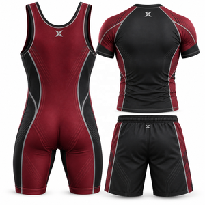 Vêtements et justaucorps de lutte pour hommes |   Rouge Noir Bleu Orange Violet |   Fabricant OEM ODM |   Vêtements de sport et d'arts martiaux | - Product Image 2