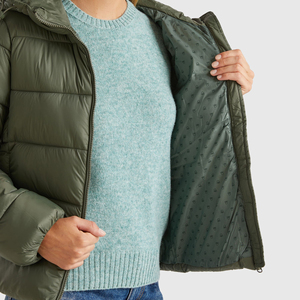 Veste matelassée en toile rembourrée de coton pour l'hiver, respirante, imperméable, à manches longues, pour femmes, ODM OEM - Product Image 6