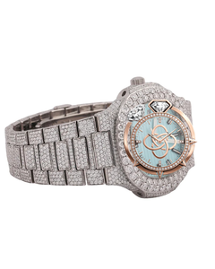 Luxury Jewelry Style Moissanite <b>Diamond</b> <b>Watch</b> Men Stainless Steel Bracelet <b>Watch</b> - Product Image 2