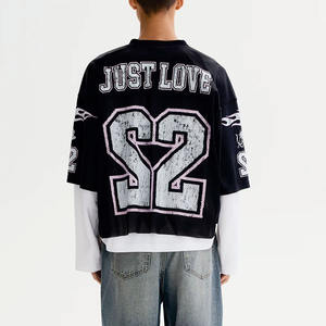 Camiseta de Fútbol Americano Personalizada Negra Oversize de Malla con Estampado de Número Rosa y Blanco, Ropa Urbana, Proveedor Mayorista de Camisetas Deportivas - Product Image 6