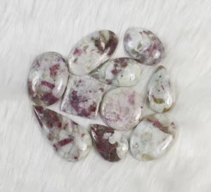 Piedras Preciosas Sueltas de Cuarzo, Turmalina y Rubí Natural de Alta Calidad, en Diversas Formas y con Reverso Plano, de 1-2 Pulgadas, Venta al Por Mayor para Fabricantes - Product Image 2
