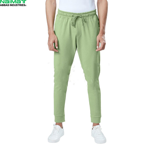 Extended Wide Ribbed Waistband Sweat <b>Pants</b> Men Classic Fit Thick <b>Padded</b> Cotton Blend Outdoor Warm Garment Top - Product Image 1