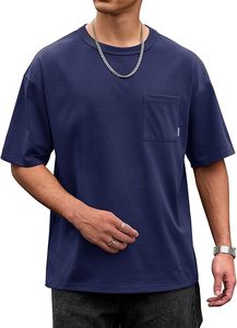 T-shirt Homme Oversize 100% Coton Grammage Lourd 220g, Coupe Boxy, Impression Personnalisée sur Épaule, Style Hip Hop, Grande Taille, Vierge - Product Image 2