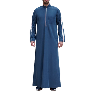 Túnica Islámica Masculina 2026 para Eid, de Manga Larga, con Cierre, Largo hasta el Tobillo, Corte Holgado, con Bordado y Estampado Árabe Omaní - Product Image 3