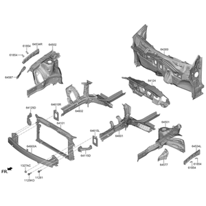 Pièces et accessoires automobiles et camionnettes Veloster neuves, côté gauche 64501J3000 - Product Image 2