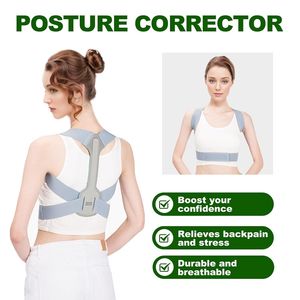 Correttore della postura regolabile da donna tutore per la schiena invisibile per la curvatura allevia il dolore del collo della spalla supporto per la parte superiore della schiena - Product Image 2