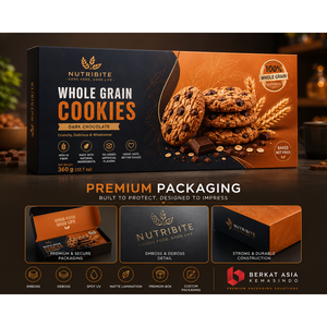 Custom Grain <b>Cookies</b> <b>Box</b> Food Packaging Healthy OEM MOQ 1000pcs - Product Image 1