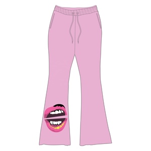 2024 personnalisé en gros 100% coton Flare Track Jogger survêtements 3D bouffée impression survêtements empilés sueur décontracté polaire hiver - Product Image 5