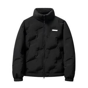 Men Winter Puffer <b>Jacket</b> Premium Quality Stand Collar <b>Waterproof</b> Windproof Warm Casual Outdoor Hooded Eco-Friendly Front Logo - Product Image 1